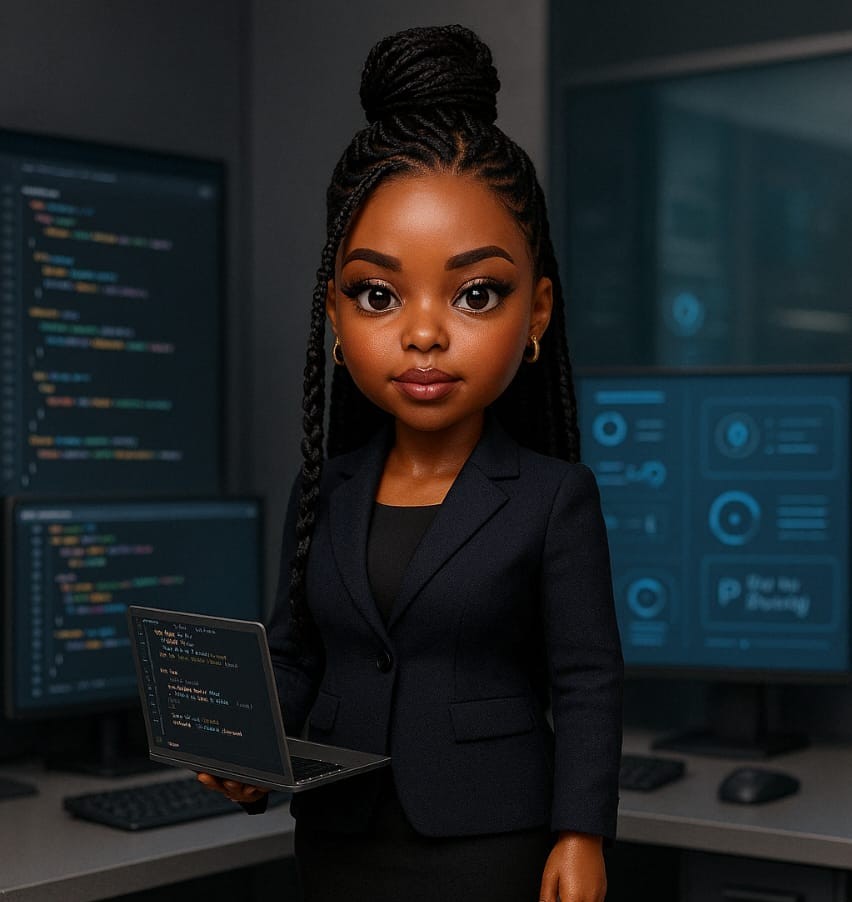 Blessing Leso in corporate attire